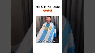 Messi revoltado na melhor barbearia de todos os tempos 😡 messi barbearia shorts futebol [upl. by Roderica]