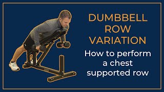 Dumbbell chest supported row [upl. by Basil]