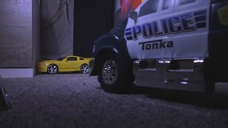 CRAZY POLICE CHASE Ford Mustang Toy Cars Kids FUN Action [upl. by Issim721]