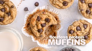 Low Calorie Banana Protein Muffins  NO FLOUR [upl. by Nosemaj]