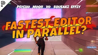 Who is the FASTEST EDITOR in Parallel Psycho Moqii Vo Squeakz amp Effzy [upl. by Jezreel]