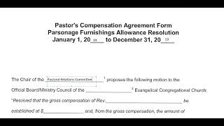 Completing the parsonage furnishings allowance resolution [upl. by Torr]