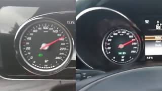 Mercedes C400 333PS 2016 vs E220d 194PS 2017 [upl. by Sunderland]