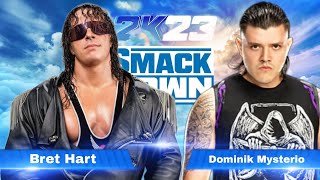 WWE 2K23  Bret Hart VS Dominik Mysterio  WWE SmackDown [upl. by Eiramrefinnej]