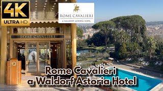 4K Rome Cavalieri a Waldorf Astoria Hotel  Rome 5 Star luxury hotel  Breakfast  Hotel Review [upl. by Anayaran260]