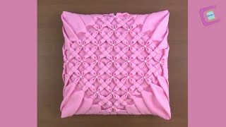 🌷Cojín Drapeado Leidi 🌷 SMOCKING CUSHIONCAPITONEFABRIC MANIPULATION [upl. by Namsu568]