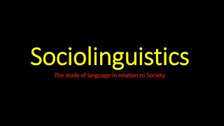 Introduction to Sociolinguistics Lesson 1 Definition and Scope of Sociolinguistics [upl. by Perretta]