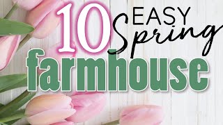 10 Farmhouse Decor Spring Crafts  EASY Dollar Tree DIYS [upl. by Ranna]