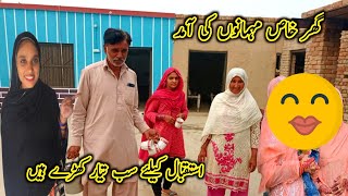 Ghar Me Khas Mehmano Ki Aamad Istaqbal Keliye Sub Tayar Khare Hain Pakistani Vlogs Mera Village 👈 [upl. by Abramson205]