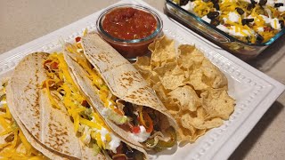 beef tacos with refried beans dip beef tacos  refried bean dip  dip  homemade  follow youtube [upl. by Brittnee34]