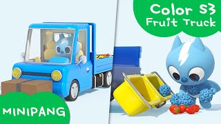 Learn colors with MINIPANG  color S3 Fruit Truck🛻  MINIPANG TV 3D Play [upl. by Aja]