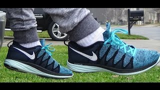 Nike Flyknit Lunar 2 Review  On Foot [upl. by Ujawernalo]