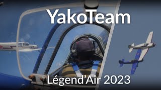 YakoTeam Patrouille Acrobatique Yakovlev à Légend’Air 2023 YAK18T amp YAK52 [upl. by Woodhead]