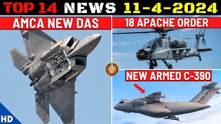 Indian Defence Updates  AMCA Next Gen DAS18 Apache Order125mm FMBT STAR Missile TestArmed C390 [upl. by Abel]