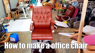 How to make a office chair at home 💺 office chair making  revolving chair making [upl. by Osicnarf]