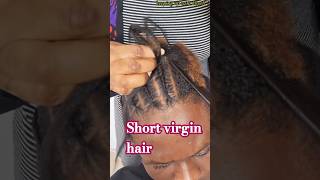 Perfect cornrow on short virgin hair hairstyle braids [upl. by Petronia]