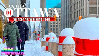 Ottawa Canada 🇨🇦 Weekend Walking Tour 07 Jan 2024 in 4K UHD HDR 60fps [upl. by Eledoya]