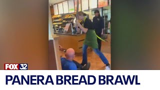 Across America Brawl breaks out inside Panera Bread restaurant [upl. by Maddis732]