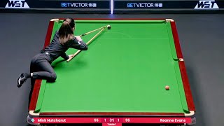 SNOOKER LUCK OR SKILL  REANNE EVANS VS MINK NUTCHARUT ENGLISH OPEN QUALIFIERS 2024 [upl. by Clie779]