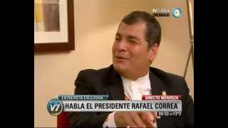 Visión Siete Cumbre del Mercosur Entrevista exclusiva con Rafael Correa [upl. by Gambrill]