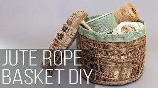 DIY Jute Rope Basket with Lid Easy and Stylish Storage Solution [upl. by Edylc489]