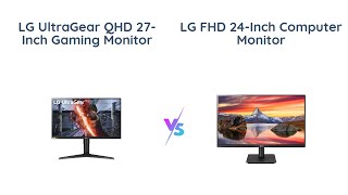 🎮 LG UltraGear QHD 27Inch Gaming Monitor vs LG FHD 24Inch Computer Monitor 🖥️ [upl. by Gillmore]