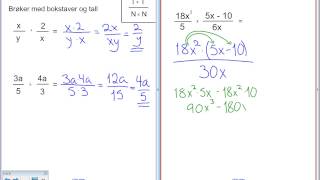 Algebra multiplikasjon og divisjon med brøk [upl. by Dier34]