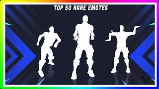 Fortnite TOP 50 RARE EMOTES in March 2024 [upl. by Duck]