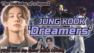 정국 Jung Kook Dreamers FIFA World Cup Qatar 2022 Opening  직캠  Reaction Korean  ENG SPA POR [upl. by Lurette442]