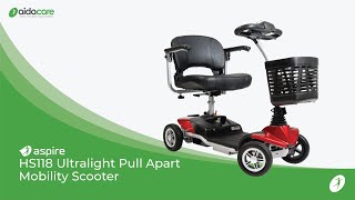 Aspire HS118 Ultralight Pull Apart Mobility Scooter  Product Spotlight [upl. by Adnesor]