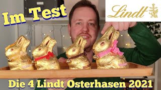 Lindt Goldhasen Test Vollmilch Weiß Edel Bitter Weiß amp Erdbeere [upl. by Arretal825]