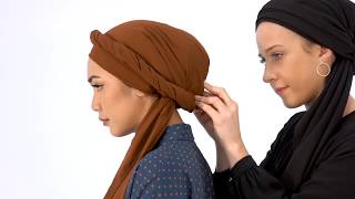 60 Second Hijab Tutorial  SideTie Turban  INAYAH [upl. by Groeg]