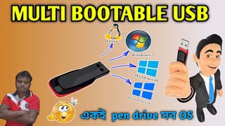 How To Create Multi Bootable Pendrivein bangla  Windows 81011  Multi boot Pendrive Kaise Banaye [upl. by Silas]