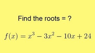 Algebra  Synthetic Division 6 of 9 Finding the Roots [upl. by Bancroft]