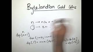 Bytelandian Gold Coins  Codechef [upl. by Audre]