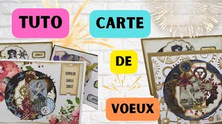 Tuto carte de voeux scrap avec moijutilise mes achats de chez Noz [upl. by Akkim546]