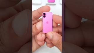 iPhone 16 pink miniature unboxing 🤩🥰 [upl. by Hsivat]