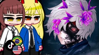 Chainsaw Man React to Gabimaru  Tiktok  React Gacha 🇧🇷🇺🇲 [upl. by Alegnatal122]