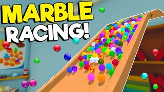 Racing 15000 Marbles Down a Wacky Race Track Marble World Gameplay [upl. by Barney343]