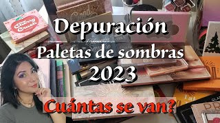 DEPURACIÓN PALETAS DE SOMBRAS 2023 👀❤️ depuración decluttering eyeshadowpalettecollection [upl. by Oirogerg781]