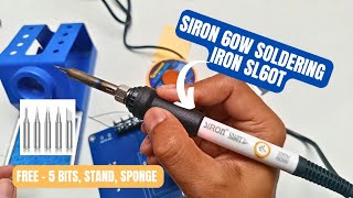 Best 5 Bit Soldering Iron SIRON SL60T  Free stand sponge and copper 5 bits [upl. by Eveneg898]