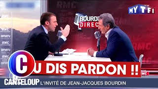 Emmanuel Macron met JeanJacques Bourdin KO  Cest Canteloup du 7 novembre 2017 [upl. by Reid440]