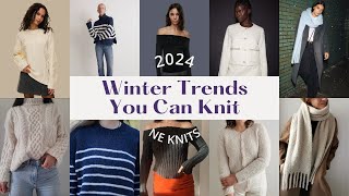 winter trends you can knit  20 knitting pattern ideas inspired by commercial fashion [upl. by Uyekawa]