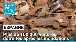 Inondations à Valence  plus de 100 000 voitures réduites en épaves • FRANCE 24 [upl. by Gerita188]