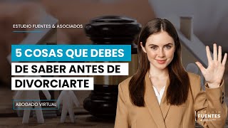 Divorcio en Perú ►¿Cómo pedir el divorcio sin pelear l 5 cosas que debes saber antes de divorciarte [upl. by Dinsmore]