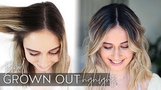 How to blend grown out highlights into balayage using three different hair color techniques [upl. by Yretsym]