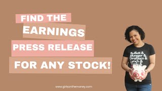 How to Easily Find the Earnings Report for any Stock [upl. by Ellerahc]