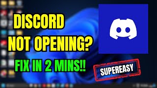 Fix Discord Not Opening on Windows 1110 Easy Solutions [upl. by Llerraf]