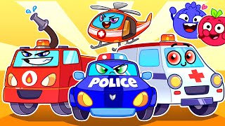 BEST Rescue Team 🚗🚑🚒🚅  40min✨ Kids Song  Preschool Songs  VocaVoca Berries car cartoon [upl. by Anekahs]