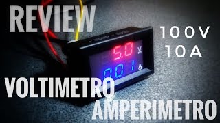 Review  Voltímetro Amperímetro 100V 10A [upl. by Hannan]